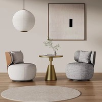 Fauteuil pivotant en tissu moderne pour salon, luxe léger, détente, minimaliste, fauteuil de réception et de négociation pour balcon