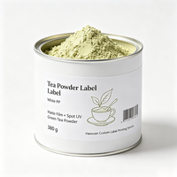 Etiquetas para Frascos de Té Haoxuan OEM, Película Mate de PP Blanca, Impresión UV Localizada, Adhesivos Impermeables para Envases