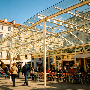 Structure en acier pour panneaux solaires, toit préfabriqué, cadre industriel haute résistance, galvanisé, modulaire, durable, abordable, en vente - Product Image 2