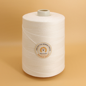 Chỉ may làm bằng cotton dài sợi 100%, được xử lý mercer hóa, màu trắng tẩy trắng/thô, cường độ cao, thân thiện với môi trường, 5000m, 50/3, dùng để thả diều - Product Image 4