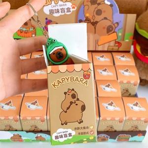 畅销水豚图24件/套聚氯乙烯钥匙扣吊坠惊喜礼品盲盒儿童节新奇礼品学生奖 - Product Image 5
