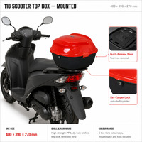 Boîte de rangement universelle 45L pour scooter électrique, moto, étanche, avec serrure et clés