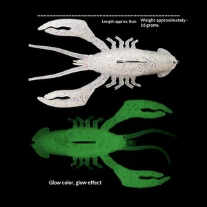 Leurre souple artificiel en silicone SWORDFISH en forme de crevette pour la pêche au bar en rivière et en lac, eau douce/eau salée, leurres d'eau moyenne - Product Image 3
