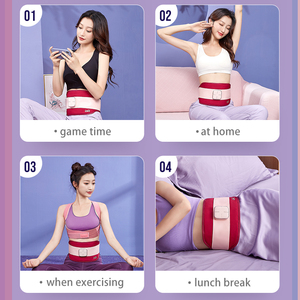 Ceinture de <span class=keywords><strong>massage</strong></span> électrique amincissante pour brûler les graisses abdominales 3.7v rose sans fil avec télécommande 5V / 2A - Product Image 6