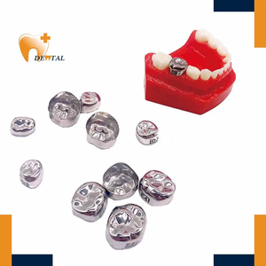 Set in scatola di 5 corone molari pediatriche in acciaio inossidabile potenza manuale strumenti chirurgici dentali primari per bambini ortodonzia - Product Image 1