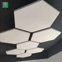 Xitbleu — plafonnier suspendu à hexagone en fibre de verre, panneau acoustique pour plafond, nuage