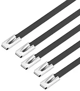 PVC Coated Stainless Self-Lock Cable Pipe Ties/Hoop 4.6 X 360 Mm