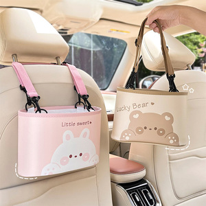 Organizador colgante de cuero Lucky Bear para el respaldo del asiento del coche, para viajes y uso diario. - Product Image 2
