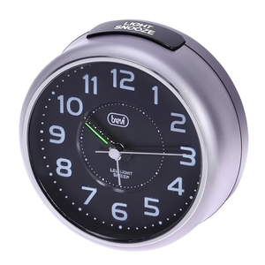 Alarm Clock 0940420 Modern Plastic Desk Clock with Needle Display Gray and Black Snooze Function - Product Image 2