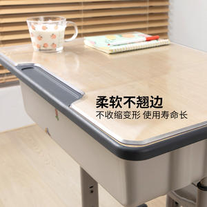 Tapis de bureau en verre souple en gros, rectangulaires, transparents en PVC, durables et imperméables pour les étudiants - Product Image 3