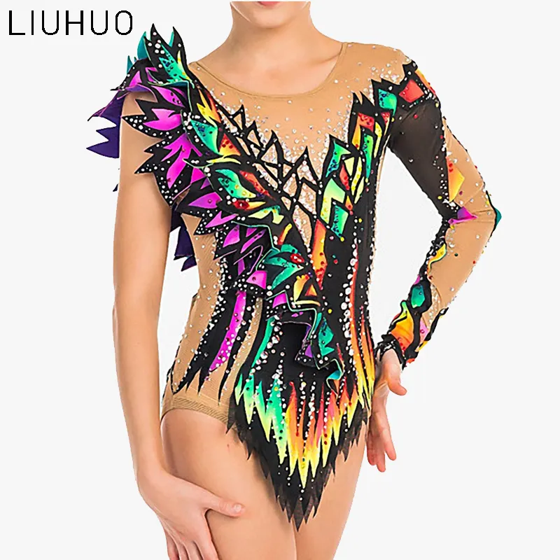 Gymnastic leotards australia online girls newest design rhythmic costumes women jumpsuit for sale