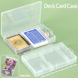 Boîte de rangement pour cartes de poker en polypropylène transparent SUNSHING, boîte de rangement pour jeu de cartes en plastique, double boîte pour cartes à jouer, support personnalisé pour cartes MTG TCG Tarot - Product Image 1