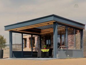 Taille personnalisable luxe aluminium rétractable électrique pliable pergola à toit en persiennes étanche extérieur Pergola pression nature - Product Image 2