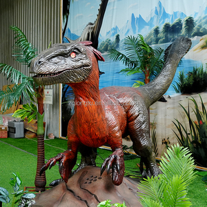 LONGTU - Modelo de Dinosaurio Animatrónico Velociraptor de 4 Metros de Tamaño Real, Tema Jurásico, <span class=keywords><strong>Parque</strong></span> de Aventuras Animado - Product Image 3