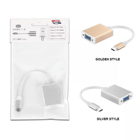 Kabel Adaptor USB 3.1 Tipe C ke VGA Definisi Tinggi 1080P Aluminium Grosir Kustom untuk PC Laptop TV Box