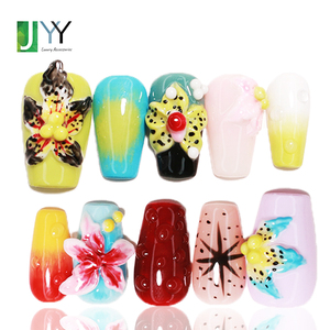 <span class=keywords><strong>Ongles</strong></span> en <span class=keywords><strong>gel</strong></span> 3D à fleurs, luxueux et élégants, pour l'été, vente en gros, haute qualité, faits à la main, en acrylique, <span class=keywords><strong>faux</strong></span> <span class=keywords><strong>ongles</strong></span> faits à la main - Product Image 1