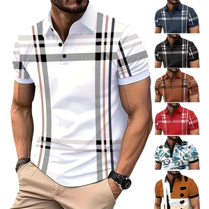 2025 Neue JT Casual Revers Herbst Frühling Weste Business Stretch Herren Doppelkragen Hemd Pol-Farbe Kurzarm Cord Schnelltrocknend - Product Image 1