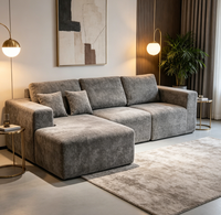 Vakuumkomprimierte Sofa-Box-Verpackung Großhandel Modernes Wohnzimmer-Möbelset L-förmiges Umwandelbares Schlafsofa Ecksofa