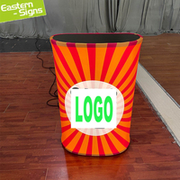 Tables promotionnelles portables en aluminium pliables avec éclairage LED pour salons professionnels et stands de présentation - Vente en gros