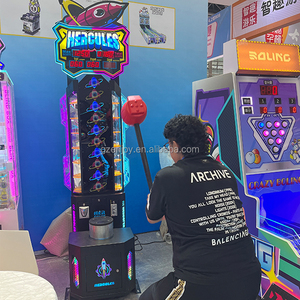 Disfruta del juego Hercules King of the Hammer, máquina de videojuegos arcade de metal con prueba de fuerza, con soporte en español e inglés. - Product Image 3