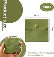 Pochette à bijoux moderne en microfibre haut de gamme, personnalisée avec le logo Ningen, écologique, avec fermeture à bouton, étui anti-poussière