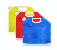 Sac à eau pliable de qualité supérieure, 5 litres, sac à eau pliable portable en plastique, qualité alimentaire, sac à eau pliable pour l'extérieur