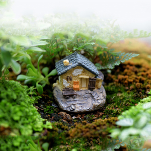 Creative <b>Mini</b> Resin Villa House Figurine Hut Miniatures for Landscape Decorations Tiny Cottage Ornaments DIY Accessories - Product Image 3