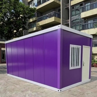 Maison conteneur mobile détachable de style méditerranéen cour extérieure de magasin en panneau sandwich en acier pour immeuble de bureaux