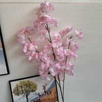 Künstlicher Seiden-Kirschblütenzweig, dichter Sakura-Baum, Hochzeitsbogen, Heimdecken-Dekoration, Event-Display, handgefertigt, Muttertag