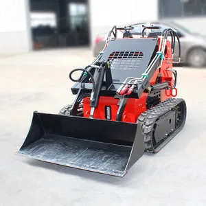 Skid Steer mesin pemuat Mini, mesin pemuat pohon Skid Steer elektrik tipe roda Mini untuk Mini Skid Steer