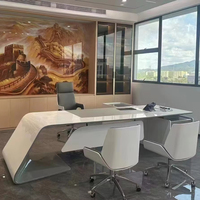 Ventes directes d'usine dédiées à la création d'un dernier bureau de direction en MDF à la mode moderne de style luxueux haut de gamme