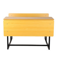 Meubles d'école en bois sur mesure à deux places, bureau et chaise, banc et bureau d'école pour la salle de classe