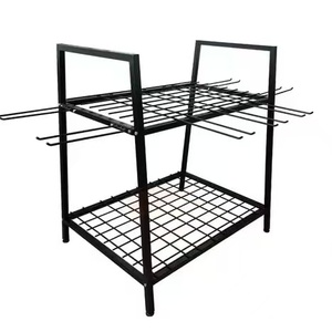 Estante de exhibición portátil de metal y madera para cosméticos, esmalte de uñas y pequeños accesorios para tiendas minoristas y uso en tiendas - Product Image 4