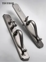 Serrure de porte de villa européenne de luxe, serrure de porte intérieure pour hôtel, salle de conférence, serrure de porte à double ouverture, serrure de porte en bois massif électro-plaquée