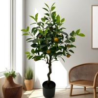 Plante artificielle d'intérieur et d'extérieur réaliste de bonsaï de conception moderne d'oranger pour la décoration de salon pour la saison de printemps