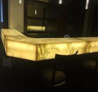 Comptoir de bar transparent LED de luxe au design moderne pour usage domestique, commercial (centre commercial et hôtel)