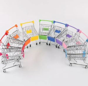 9 colori Mini bambini bambini carretto a mano simulazione supermercato carrello della spesa bambino finta gioca giocattoli <span class=keywords><strong>passeggino</strong></span> per bambole finta giocattolo - Product Image 1
