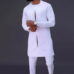 Vente en gros usine – Ensemble 2 pièces pour <span class=keywords><strong>homme</strong></span>, style <span class=keywords><strong>Dubaï</strong></span>/Qatar, vêtements islamiques africains, Abaya/Sudan, Thobe/Jubba, <span class=keywords><strong>tenue</strong></span> masculine - Product Image 3