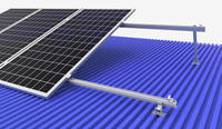 Structure de montage de panneaux solaires en acier galvanisé à chaud pour toiture en tuiles métalliques