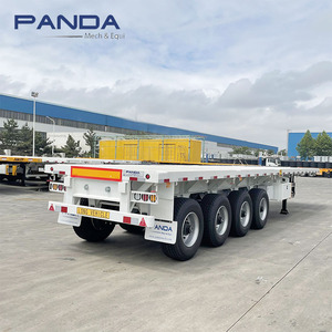 高品质<span class=keywords><strong>4</strong></span>轴40英尺50吨平板半挂车集装箱平板卡车拖车待售 - Product Image 2