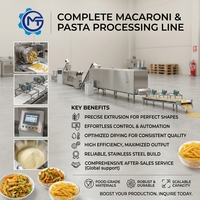 Machine extrudeuse de macaronis entièrement automatique pour pâtes en forme de coude, ligne de production de macaronis en acier inoxydable