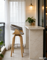 Chaise de bar de restaurant de haute qualité, en bois courbé écologique, style moderne et luxueux, avec structure en bois.