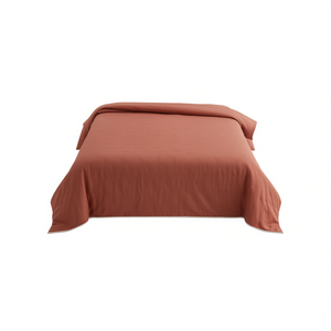 Funda de Edredón Vianney Terracota, Tamaño King, 100% Poliéster, Diseño Moderno Sólido, Ropa de Cama para Toda Temporada - Product Image 1