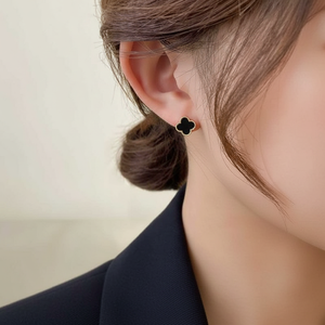 Orecchini Eleganti Punk di Lusso con Fiori e Strass, Gioielli alla Moda per Donna - Vendita all'Ingrosso - Product Image 2