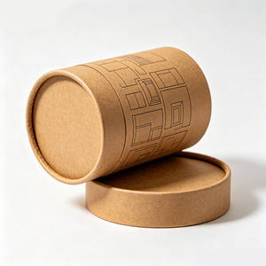 Customized Logo Kraft Paper Sleeve Cylinder Tube Packaging Elegant Round <b>Container</b> Fragrance Diffuser Packing - Product Image 2