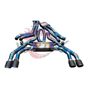 Échappement en titane Vortex Racing compatible avec BMW X3M X4M F97 F98 S58 Valvetronic Catback Performance Muffler Burned Blue Pipe - Product Image 5