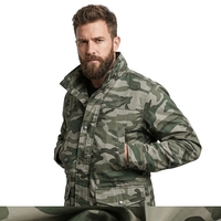 Tissu sergé camouflage 100 % polyester 300 g/m² 150 cm brossé pour vêtements de travail, vêtements d'extérieur, chemises, vêtements pour enfants