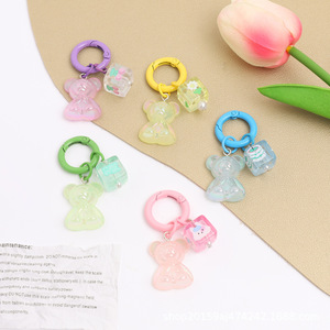 Mignon dessin animé ours voiture porte-clés pendentif créatif frais graphique bloc accessoires étui pour écouteurs sac décoration - Product Image 2