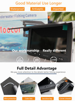 Moocor HR-4315 Cámara de Pesca Impermeable IP68 de 4.3 Pulgadas Más Vendida, Resolución de 400k con Cable de 15 Metros para Pesca