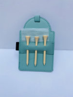 Porte-tee de golf vierge en similicuir personnalisable pour gravure laser, étiquette de sac en cuir végétalien gravée au laser sur mesure, cadeaux de golf